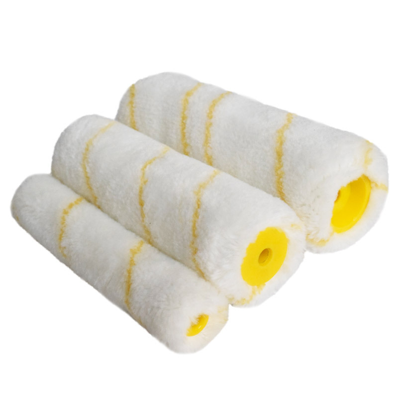 6 pulgadas hilo amarillo grueso cabello medio rodillo de cepillo acrílico tres diámetros de exportación calidad