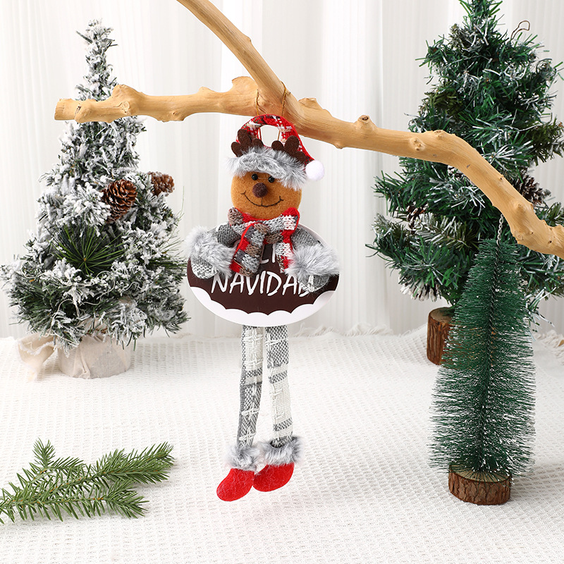 Kit de adornos navideños de tela, colección de colgantes para árbol de Navidad y regalos