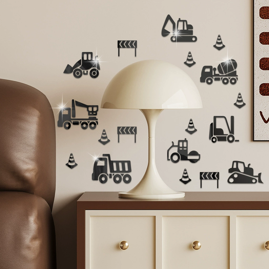 (Cross-border trading), children's cartoon acrylic self-adhesive stickers, mirror on wall, mirror effect
