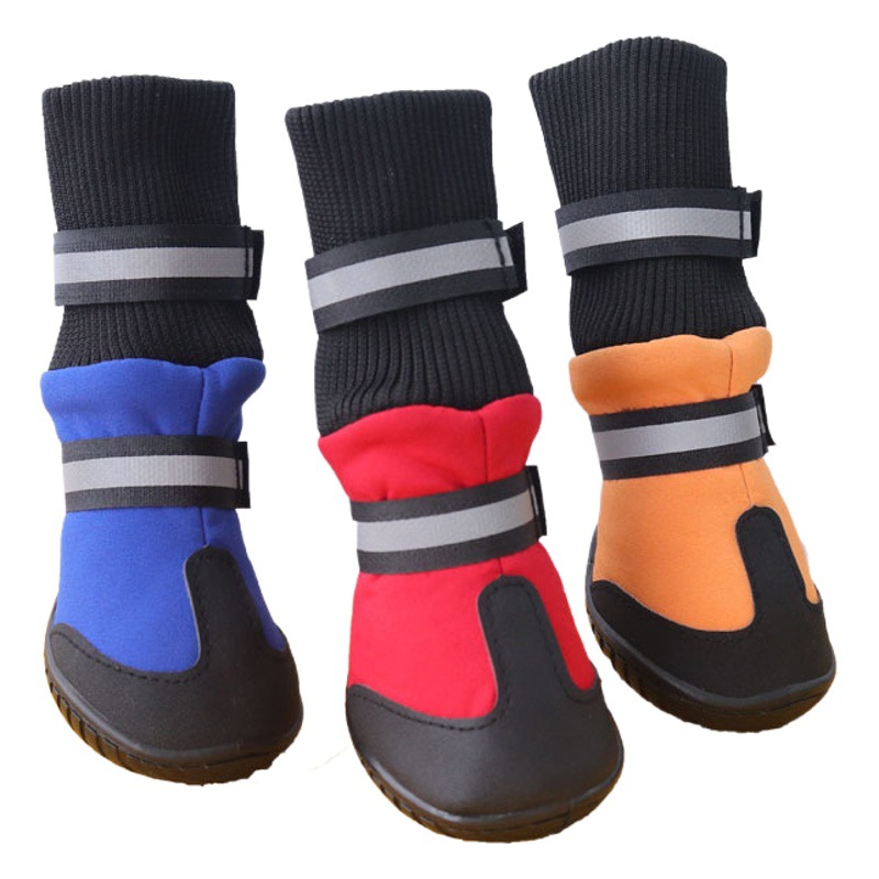 Zapatos para perros resistentes al desgaste de cuatro estaciones, deportes al aire libre para perros, zapatos de suela blanda de goma antideslizante, zapatos para mascotas, fábrica al por mayor