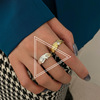 Tide, fashionable line small design ring, simple and elegant design, internet celebrity, on index finger