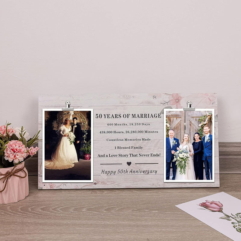 Marco DE FOTOS conmemorativo de boda de madera marco de fotos creativo marco de fotos decoración de boda conmemorativa diseño de marco de fotos de boda