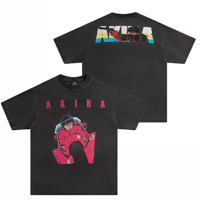 1988年アキーラAKIRAアニメ連名日系レトロ潮牌ヴィンテージ男性綿ゆるいtシャツ