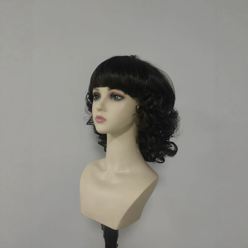 Cross-border best-selling women's short curly natural voluminous wig, direct from the factory Cross-border best-selling women's short curly natural voluminous wig, direct from the factory