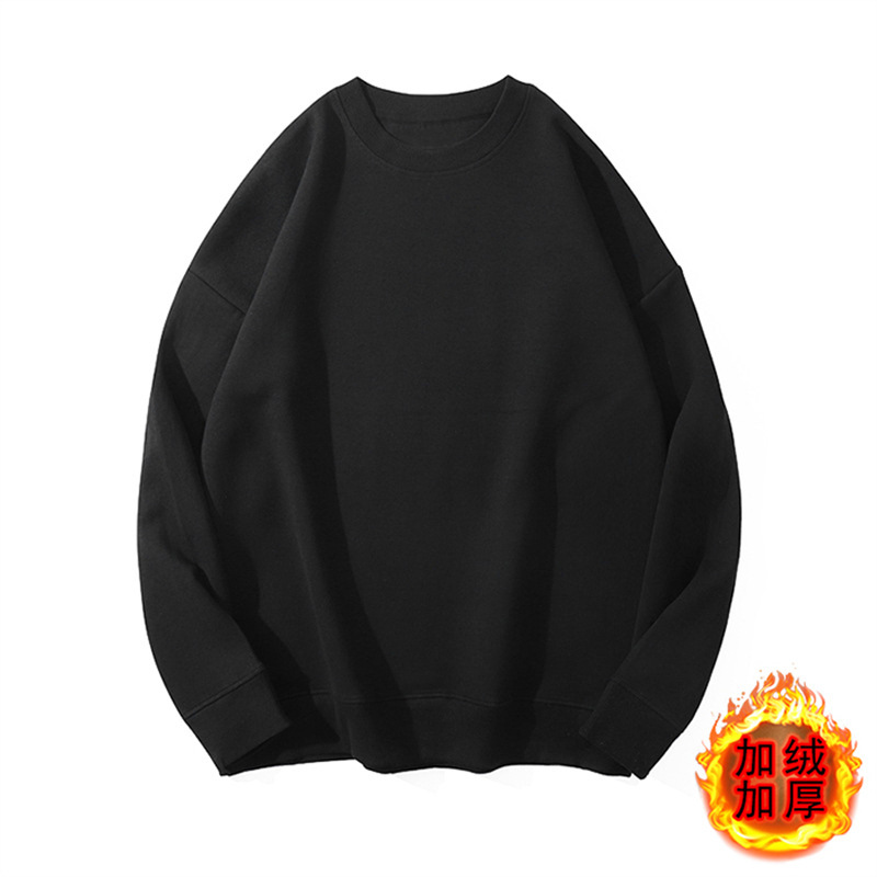 圆领纯棉卫衣定制印图logo企业秋冬工作服文化广告衫宽松加绒跨境|undefined