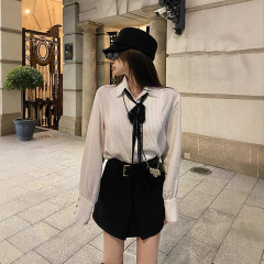 Wuuus【打造不同风格】100仿天丝 白色衬衫女秋冬高级感衬衣时尚