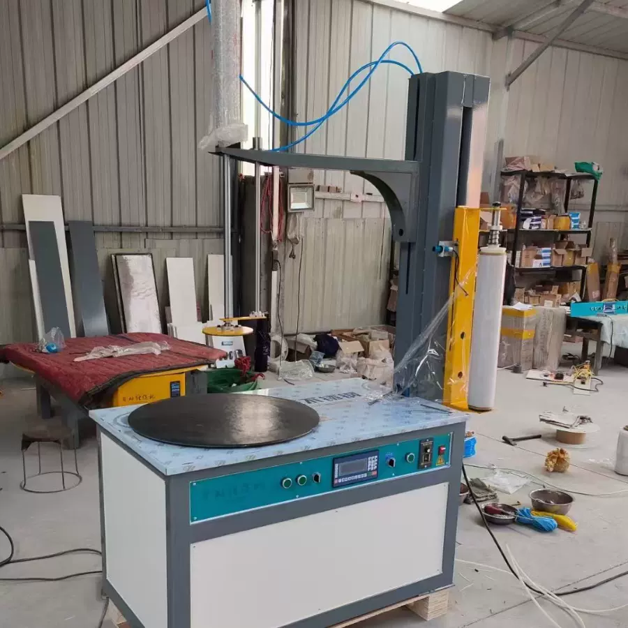 爆款小型缠绕膜包装机适应于海鲜 水果 素菜等打包裹包