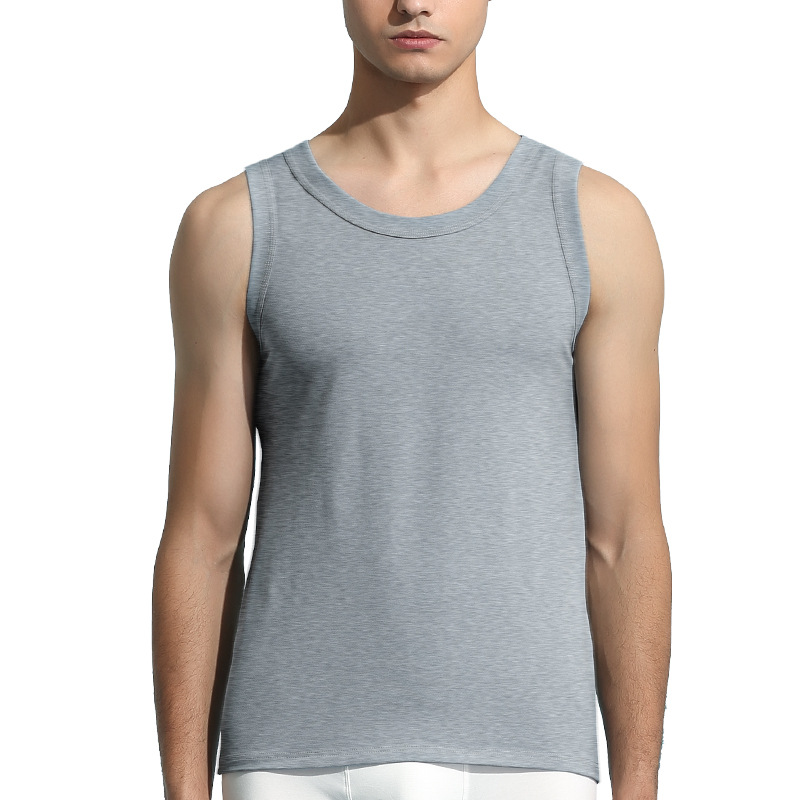 Larga de terciopelo con cuentas de algodón de primavera y verano de los hombres chaleco de algodón de los hombres de fitness sin mangas de punto exterior base de desgaste al por mayor