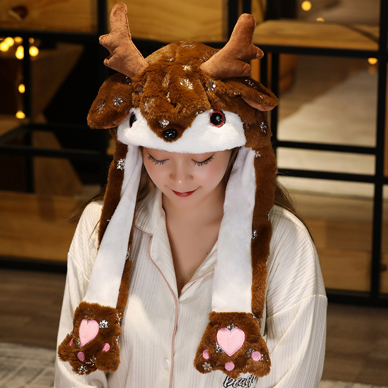 本物のエアバッグ帽子、耳をつまむと動くカボチャ悪魔クロスボーダークリスマスハロウィン帽子三方人形|undefined