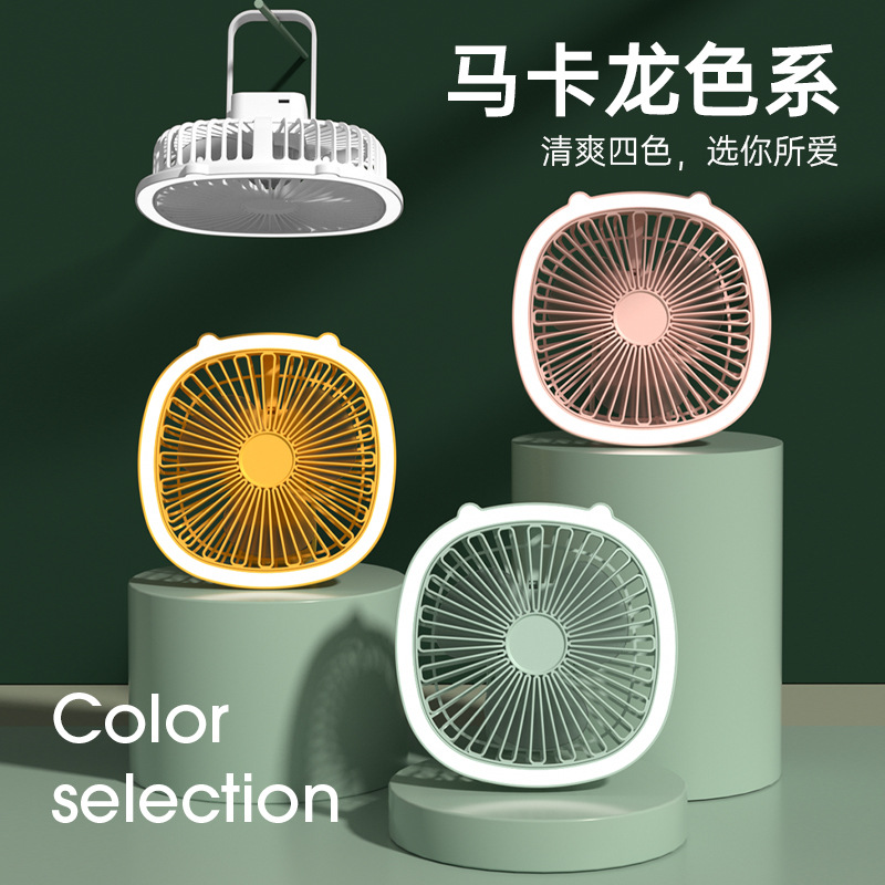 folding telescopic handheld travel table air fan