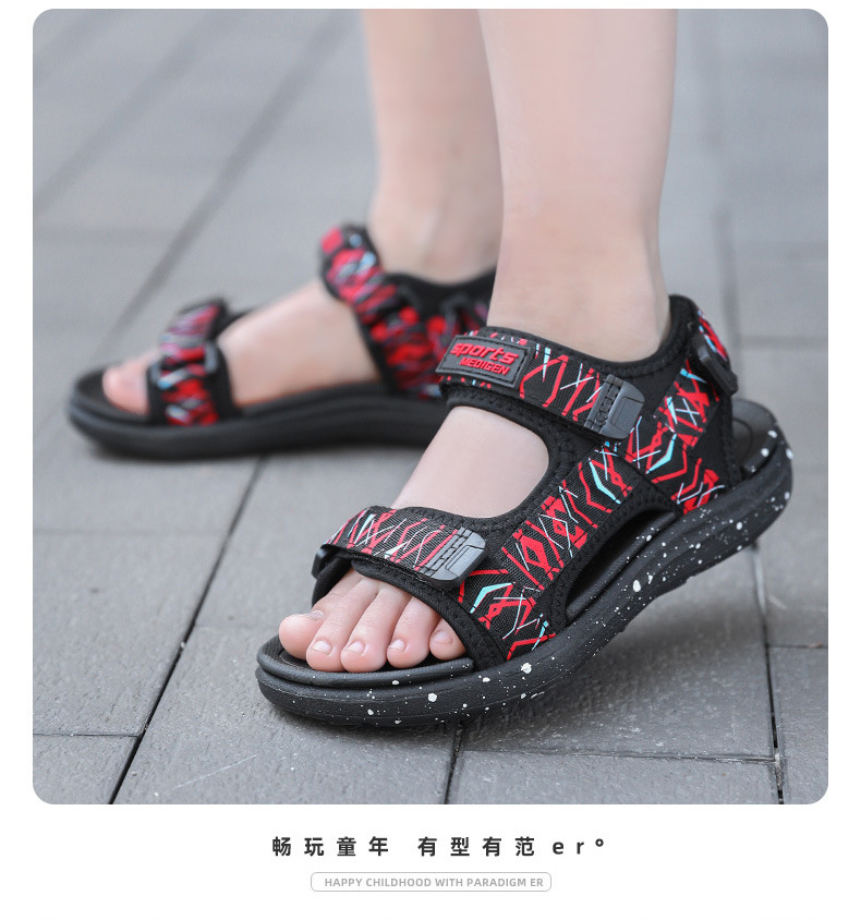 Jongens Sandalen Sport Atletische Sandalen Strand Buitensporten Open Teen Sandaal Slip Comfy Antislip_voghion.com