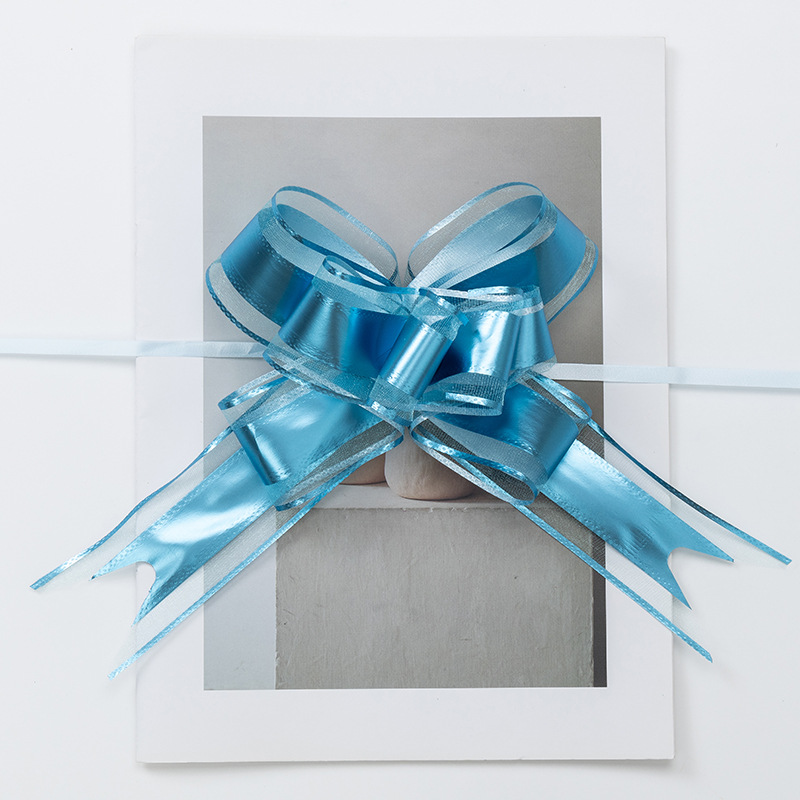 Ribbon colorido dibujo de flores colorido carro de boda decoración de regalo embalaje mariposa sala de boda escalera de techo mate nieve dibujo de flores