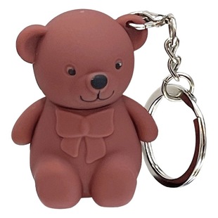 Cross-border explosions ~ new bear lip mud key chain shows White Matte Velvet Fog surface trembles a generation of hair