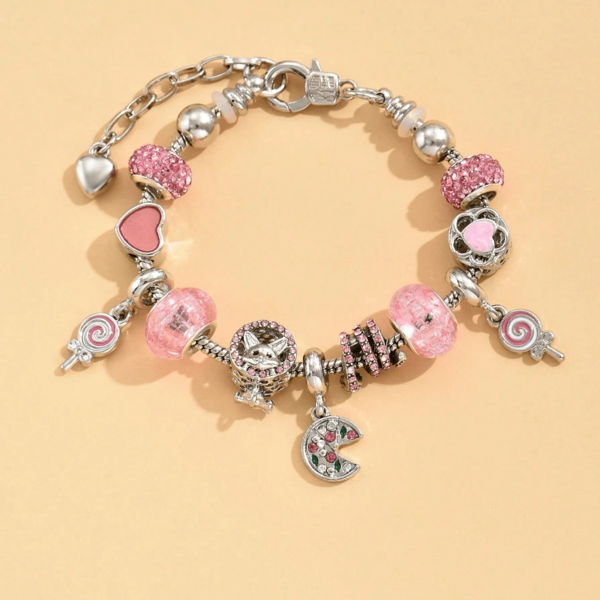 Brazalete Panjia Europa y Estados Unidos Cross-Border DIY Beaded Brazalete Diamond Delicious Serpent Lollipop Love Serpent Puppy Joyas