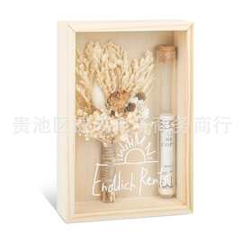 跨境干花中空木盒相框结婚礼物生日礼物母亲节礼物洗礼礼物