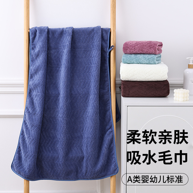 卸売コーラルベルベット小麦耳パターン速乾性タオル大人のシンプルな洗顔と入浴フェイスタオルクリエイティブ吸収性ギフトタオル|undefined