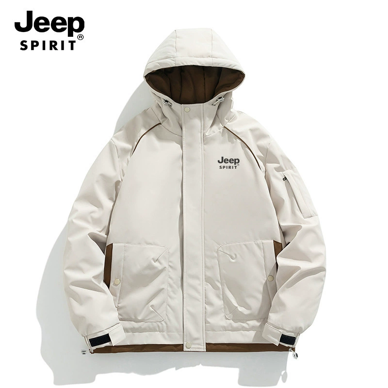 Пуховик с капюшоном высокого качества JEEP SPIRIT, зимний travel hoody