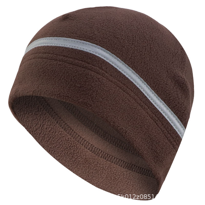 Sombrero de orejas reflectante para correr por la noche, sombrero de lana reflectante, sombrero de invierno al aire libre, sombrero de motocicleta, sombrero de esquí, sombrero de calor a prueba de viento