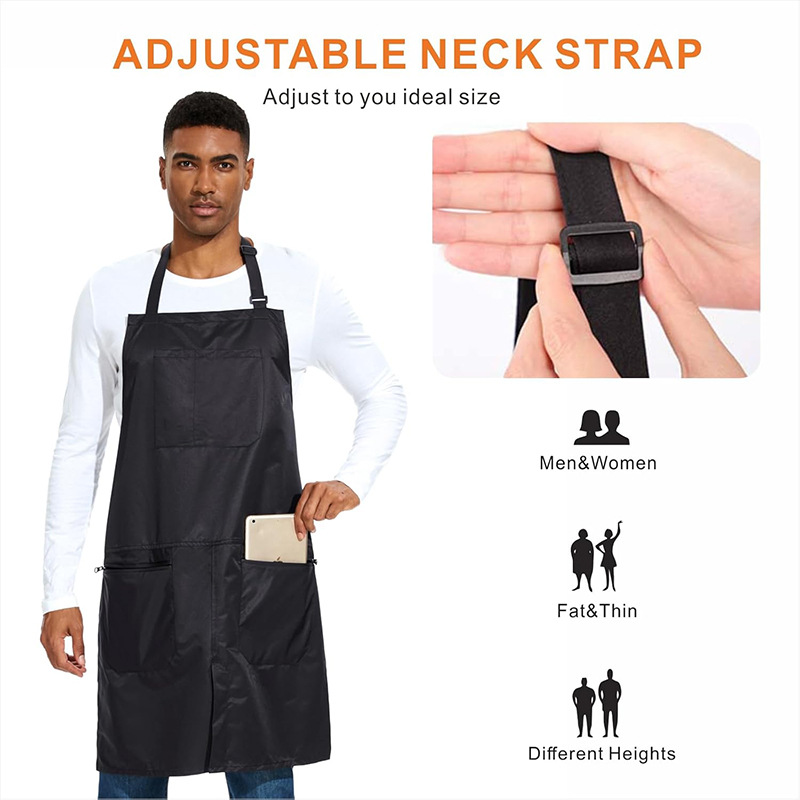 Transfronterizo Amazon halter delantal logotipo personalizado cocina al aire libre jardinería ropa de trabajo delantal para el hogar impermeable y a prueba de aceite