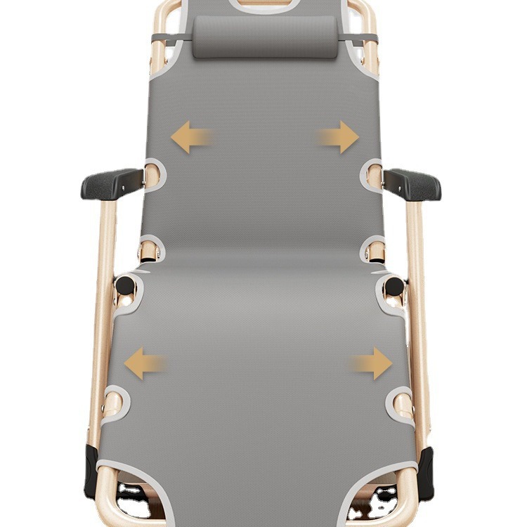 Oficina reclinable almuerzo silla para dormir Silla de playa individual silla plegable portátil siesta artefacto cama plegable Silla de doble uso