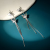Fashionable trend universal sophisticated long advanced earrings with tassels, high-quality style