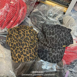 甜酷豹纹猫耳朵金属标棒球帽子女2026早春新款韩版ins时尚遮阳帽