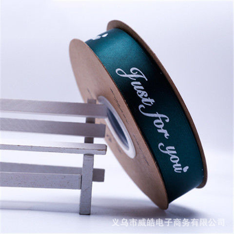 Cinta inglesa de 2,5 cm de poliéster con embalaje de arco de regalo para hornear Cinta de regalo cinta de embalaje de flores al por mayor