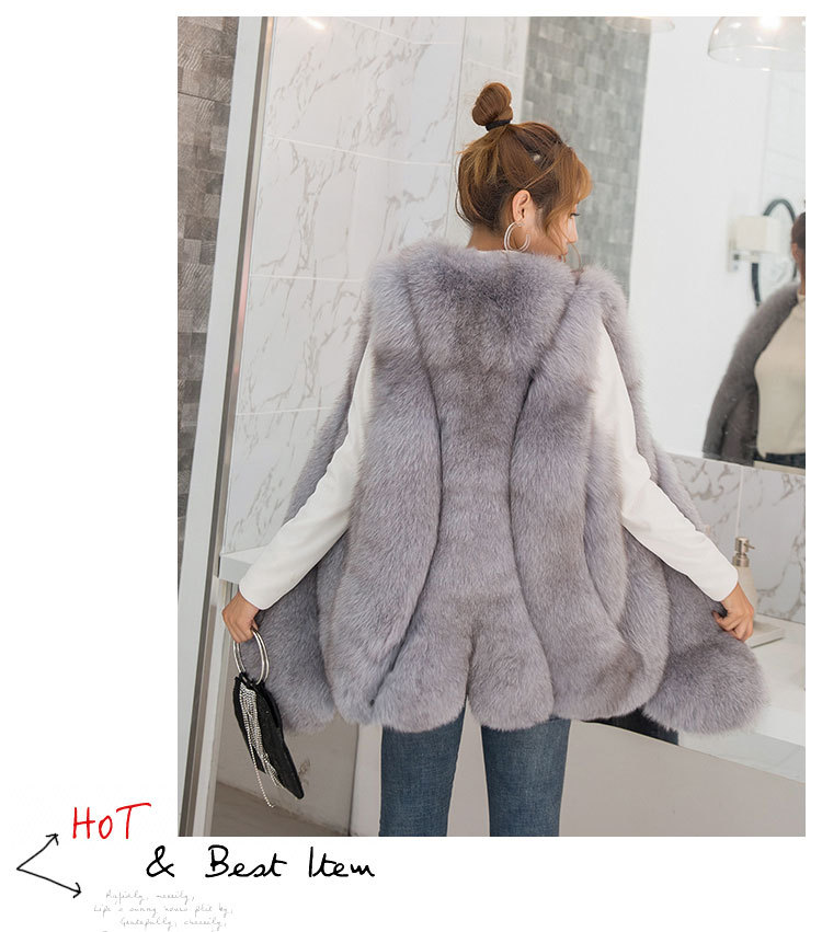 Damen Kunstfellweste Für Herbst Und Winter Modische Freizeitmode_voghion.com