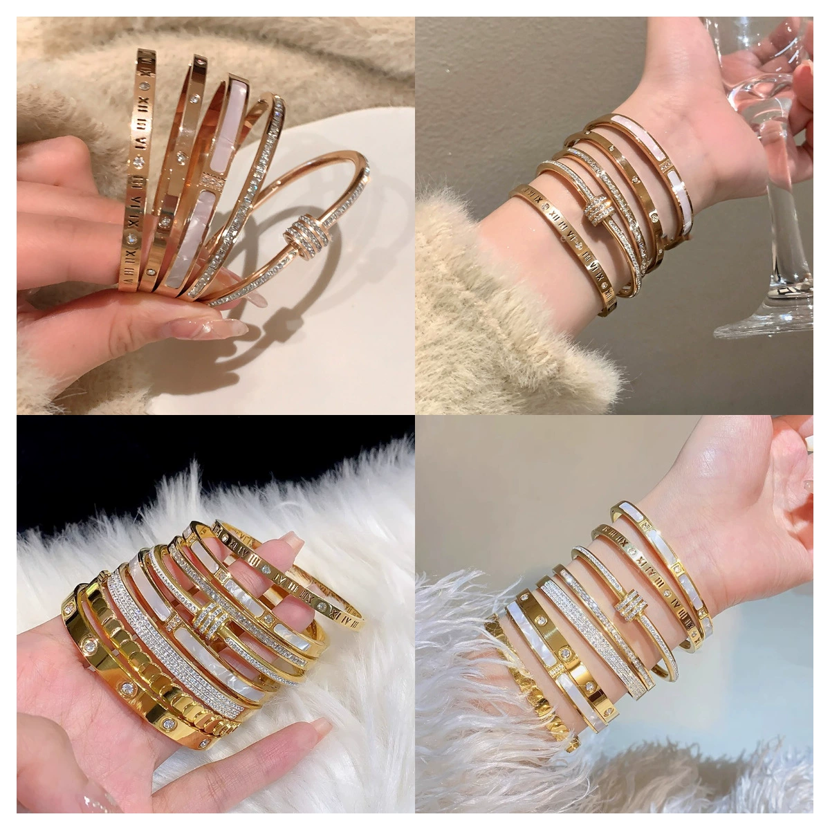 Титановая сталь браслет не выцветает