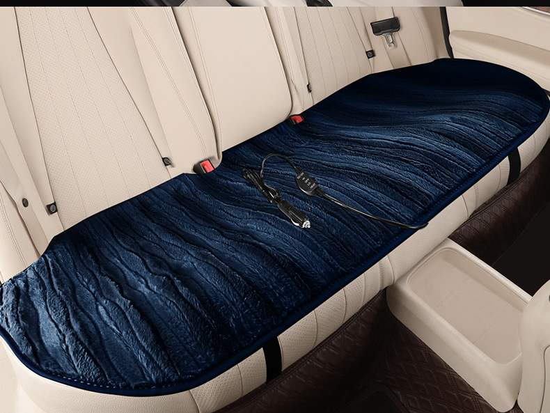 Winter Car Heated Seat Cushion 12V Universal Imitation Mink Velvet Single and Double Seat Car Heated Plush Seat Cushion Front and Rear