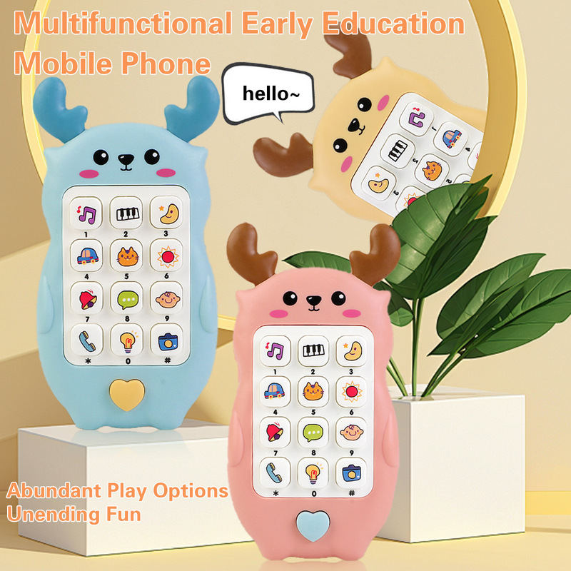 Cross-Border Children's Mobile Phone Baby Early Education Multi-Functional Music Story English Learning Baby Enlightenment Simulation Phone