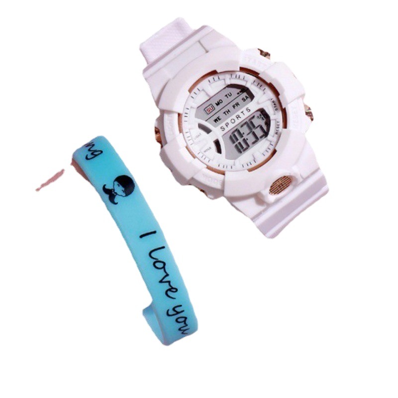 Douyin mismo reloj electrónico multifuncional reloj electrónico luminoso para estudiantes unisex reloj deportivo ins impermeable