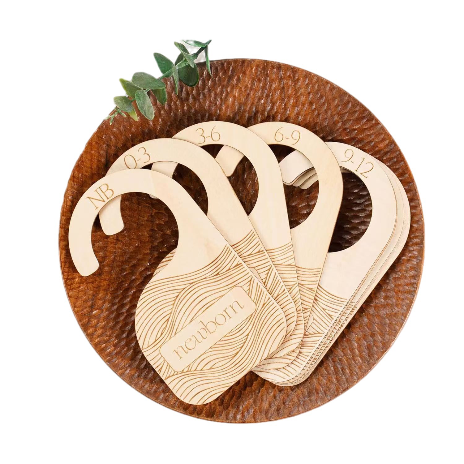 Nuevo estilo transfronterizo de madera ropa para bebés marca de separación lindo tamaño del mes del bebé fabricante de separadores al por mayor