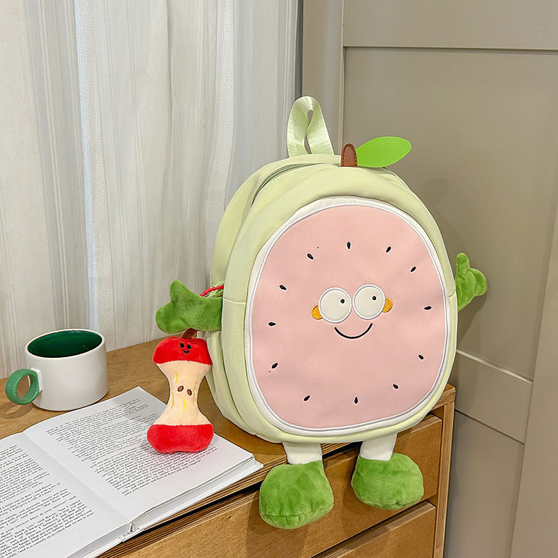 Dulce pequeña mochila de dama fresca dibujos animados lindos frutas bales mochila de estudiantes universitarios suave mochila de chicas