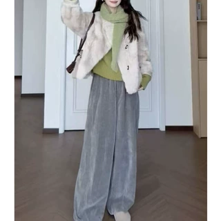 韩系毛毛马甲外套女2026秋冬季新款名媛高级时尚气质保暖马夹背心