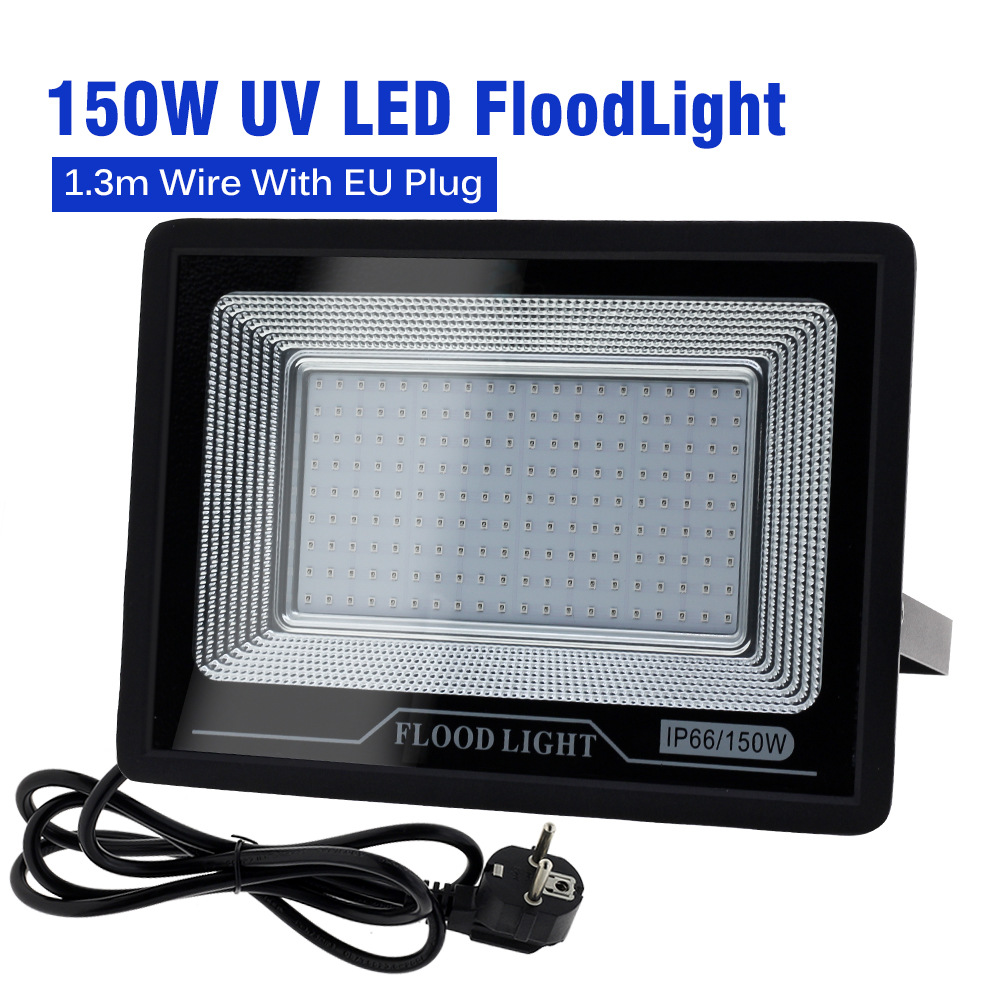 Foco LED UV de 100W 395nm, lámpara ultravioleta para curado UV y detección fluorescente