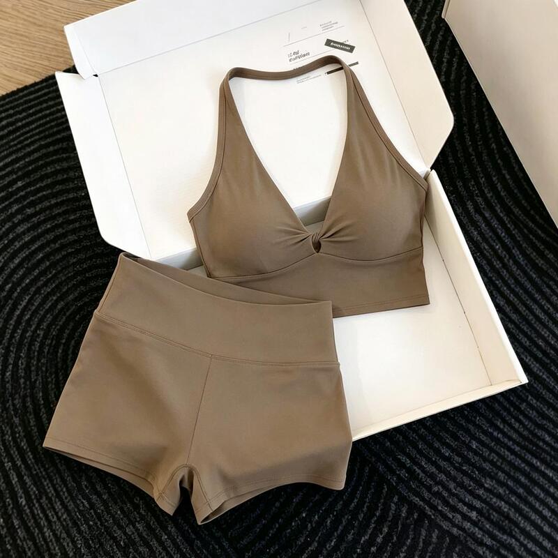 Plus-size women's two-piece summer sports suit 2026 new model fitness wear shorts quick-dry Pilates running yoga outfit