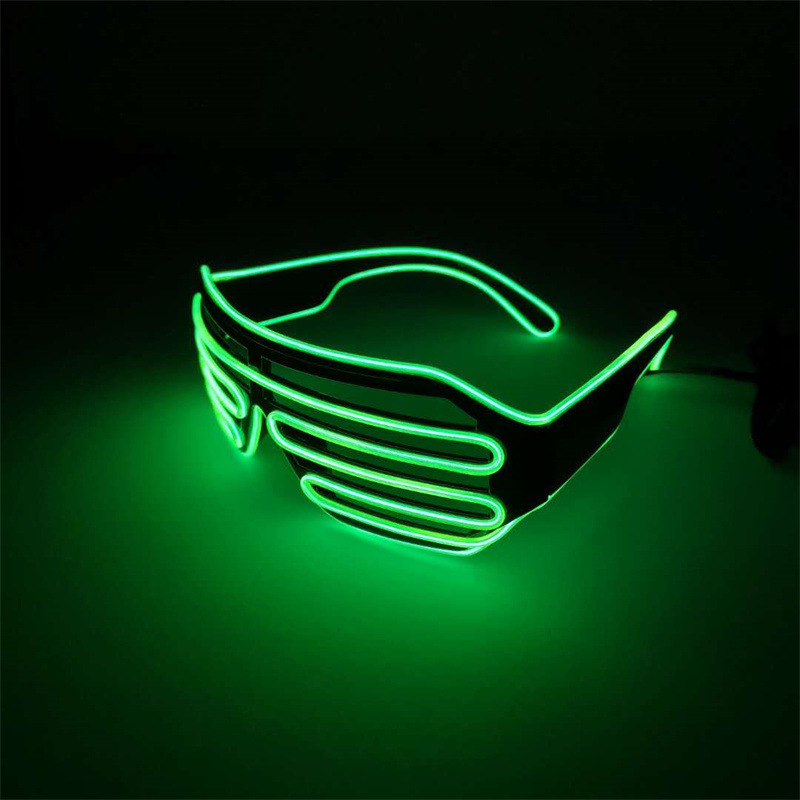 Gafas luminosas EL explosivas, accesorios de baile fluorescentes, artefactos de fiesta, persianas, gafas luminosas, suministros fluorescentes para fiestas de baile