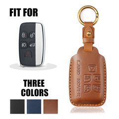 適用於路虎捷豹鑰匙套極光星脈攬勝運動版發現5神行4車扣真皮殼包