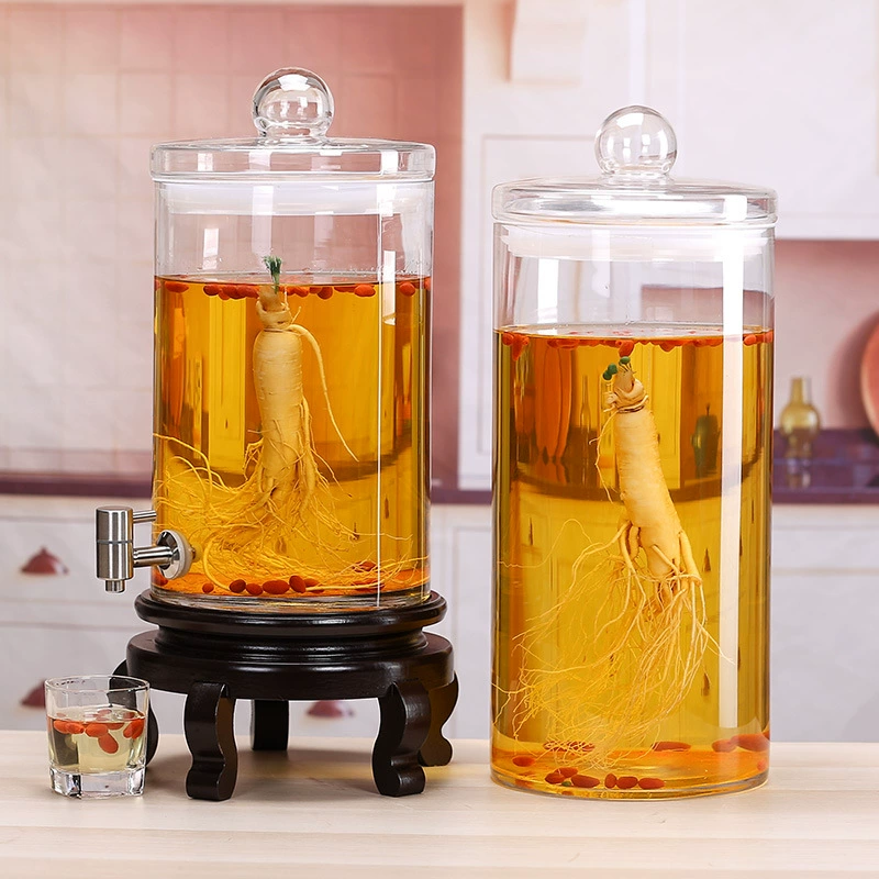 С высоким содержанием боросиликатного стекла игристое вино специальная винная бутылка утолщенная бытовая 30 кг фруктовый винный резервуар для хранения лекарств контейнер для вина женьшень