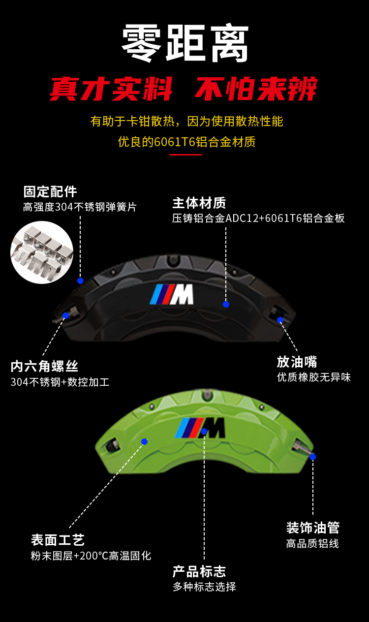 Zhiji Ls7 Ls6 L6 Festa Ix35 Tucson L Brake Caliper Cover Caliper Modification Aluminum Alloy Set