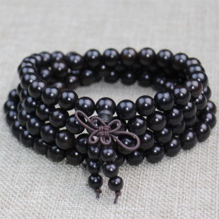 Ebony bracelet beads bracelet 108 6/8mm multi-layer men's and women's jewelry gift purple sandalwood ebony raw materials