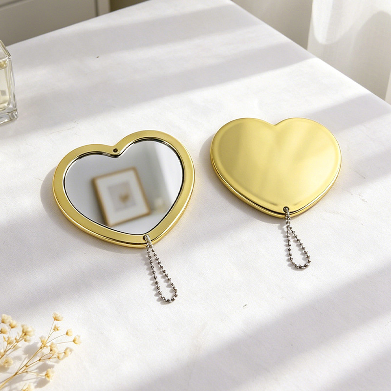 Rotar el amor mini portátil espejo de doble cara espejo de alta definición del dormitorio de maquillaje espejo colgante espejo pequeño image 16