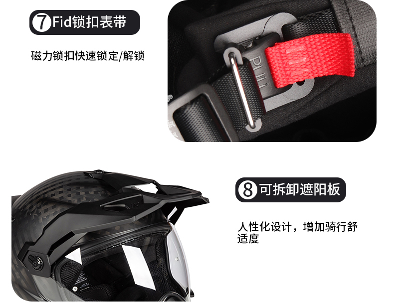 Explore Krios Pro Carbon Fiber Rally Helmet Off-Road Helmet Motorcycle Helmet Full Helmet Men's Four Seasons Anti-Fog