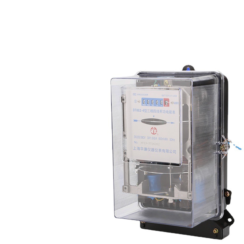 380V medidor eléctrico mecánico de tres fases de cuatro hilos DT862 medidor de energía activa medidor de energía industrial de mesa giratoria medidor eléctrico de tres fases