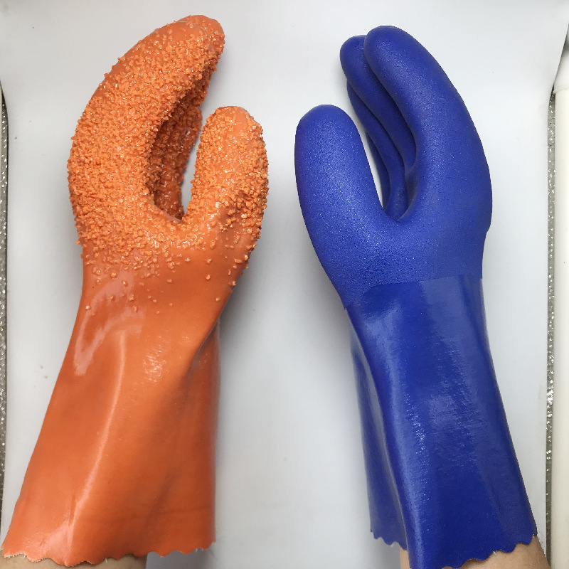 807 Anti-slip Gloves, Acid and Alkali Resistant 806 Oil-Resistant Gloves for Work and Maintenance, PVC Rubber Immersion Protective Gloves, Wholesale