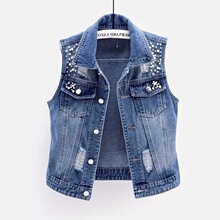 F 24367 Washed Denim Vest ˮϴţ������ ����ѷŷ���羳