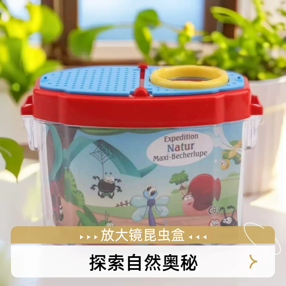 桌面放大镜高清高倍儿童昆虫收集器采集箱昆虫收集观察盒放大镜