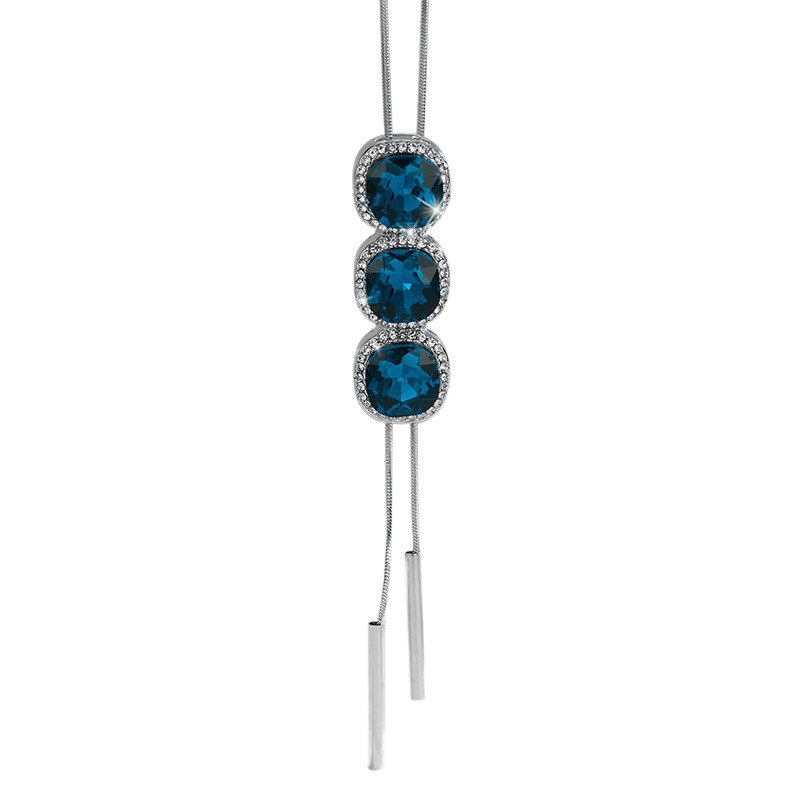 Otoño e invierno Cadena de suéter de cristal de alta gama de alto grado de las mujeres todo partido Cadena de suéter largo luz accesorios de moda de lujo al por mayor