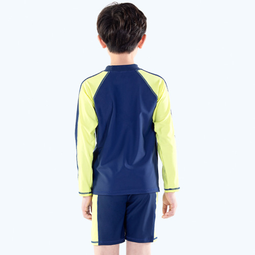 Momasong children's swimsuit summer new product teenagers and boys split swimsuit long-sleeved sun protection quick-drying swimsuit